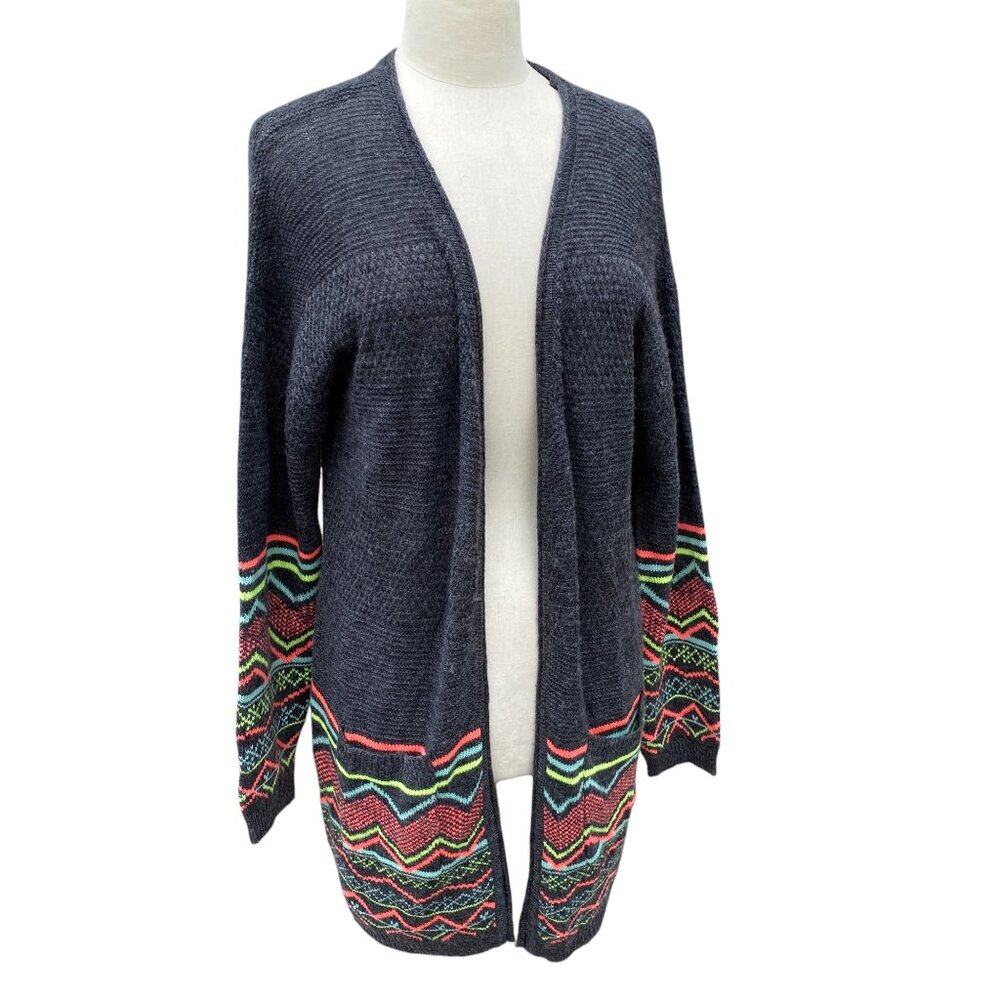 Rock & Roll Cowgirl Aztec Long Cardigan Neon Southwestern Duster Cowgirl Rodeo-M
